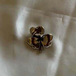 James Avery Retired Silver Lucky Clover Pendant